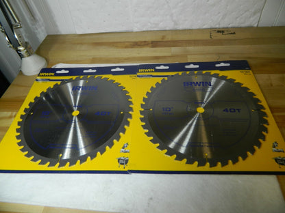 Irwin Wet &amp; Dry Cut Saw Blade 10" Dia 5/8" Arbor Hole Dia 40T Qty