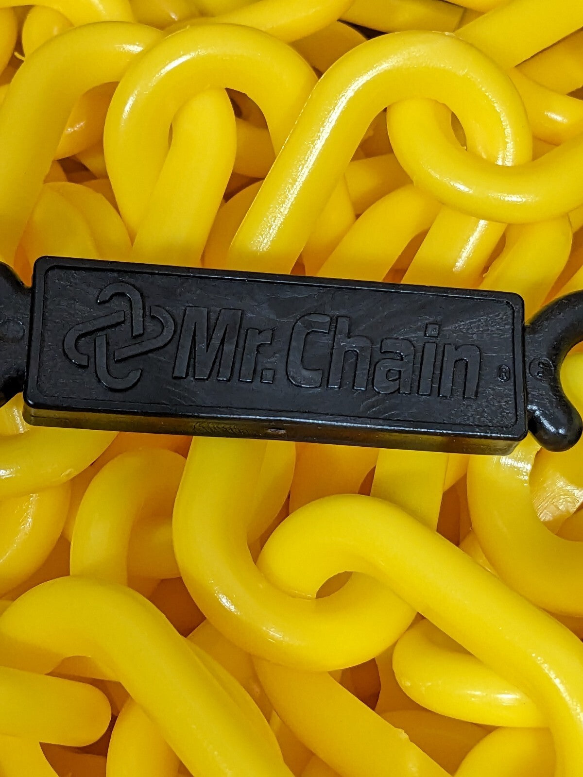 Mr. Chain Heavy-Duty Chain: Plastic, Yellow, 100' Long, 2" Wide 51002-