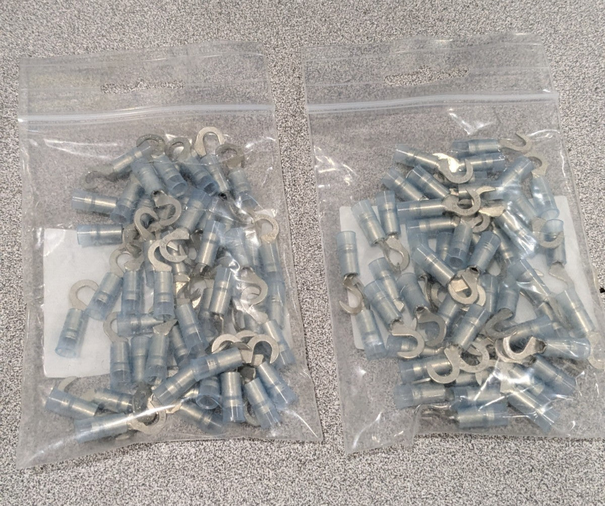 Hook Ring Terminal: 16 to 14 AWG, Crimp Connection Qty 100 61566311