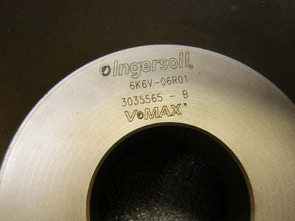 Ingersoll Cutting Tool   6" Dia Face Angle FaceMill W/Inserts  VOMAX 6K6V-06R01