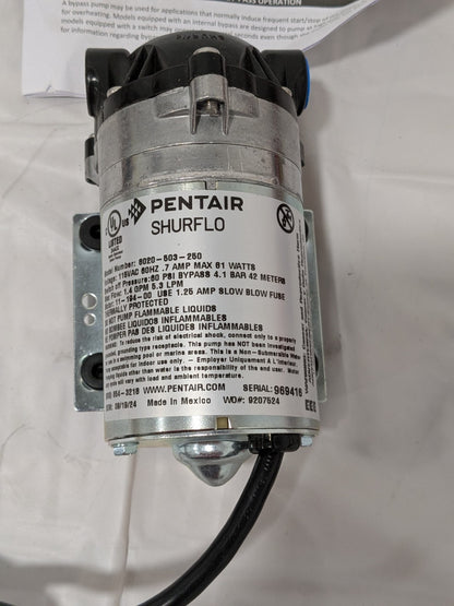 Pentair Diaphragm Spray Pump 1/10 HP, 3/8 Inlet, 3/8 Outlet 8020-503-250