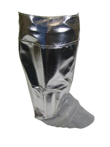 Steel Grip Aluminized Rayon/Leather Spat/Legging, 14" ARL 385
