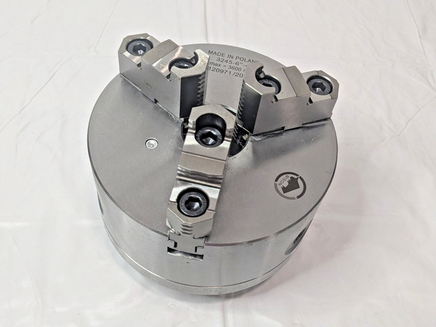 Bison 3 Jaws 6" Diam Self Centering Manual Lathe Chuck D1-4 Mount 7-803-0634