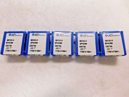 ATI Stellram Carbide Turning Inserts  08IR20UN Grade SP4066 QTY 5