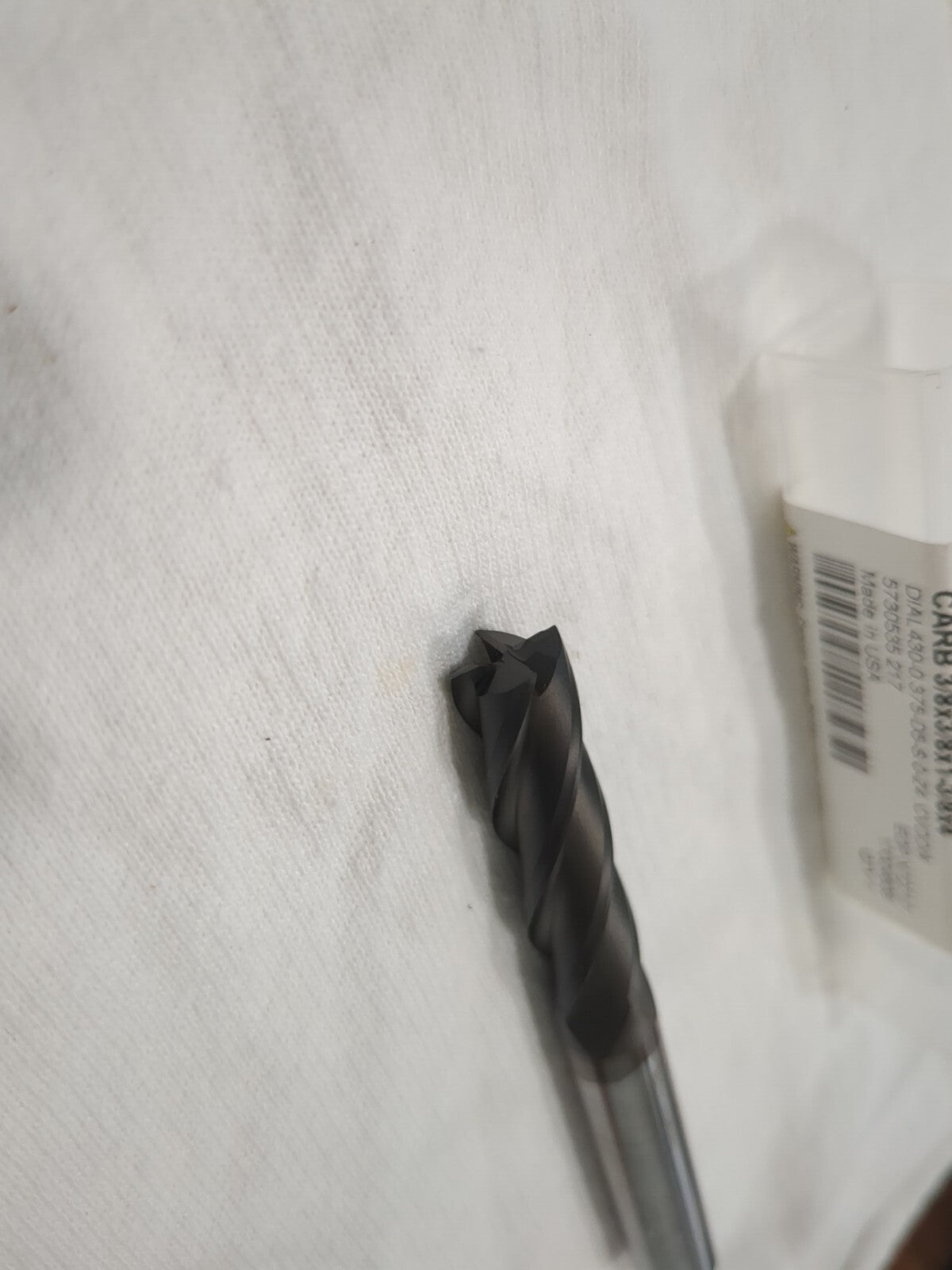 NIAGARA CUTTER Square End Mill: 3/8" Dia, 1-3/8" LOC 4 Fl SolidCarbide