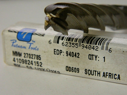 Putnam  2" LOC 1/2" Shank Diam 4" OAL 4 FL HSS Square End Mill 94