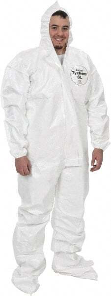 DUPONT TYCHEM 4000 SL COVERALL SIZE 3X, WHITE, Qty 12 SL122BWH3X001200