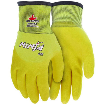 MCR Work Gloves: Ninja Ice, HPT-Coated Nylon Sz M Qty 12 Pairs N9690HVM