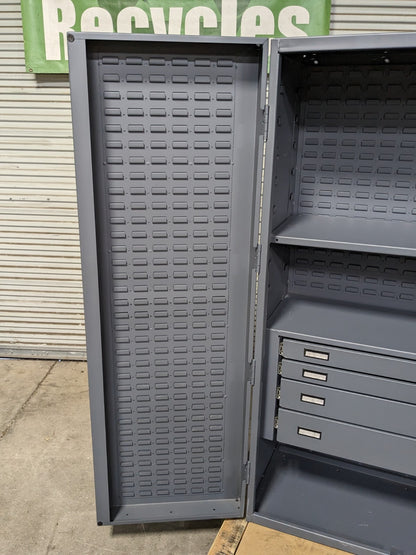 Durham Heavy Duty Storage Cabinet w/ Bins 4-Drawer 72 x 48 x 24 SCRATCH N DENT