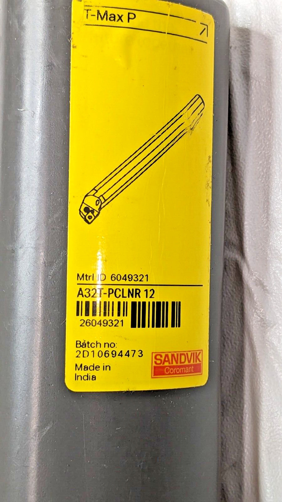 Sandvik Coromant T-Max P Indexable Boring Bar 11.811"OAL A32T-PCLNR 12 6049