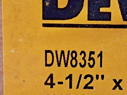 Dewalt Zirconia Alumina Flap Discs QTY10 4-1/2" Dia 7/8" Hole 40 Grit DW8351