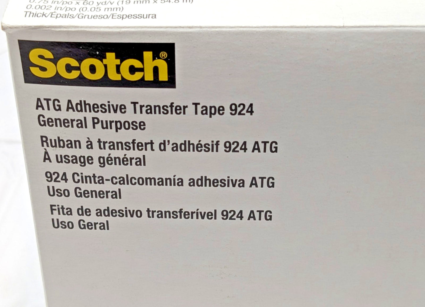6 Rolls 3M Scotch ATG Adhesive Transfer Tape 924 General Purpose 0.75"X60yd 924