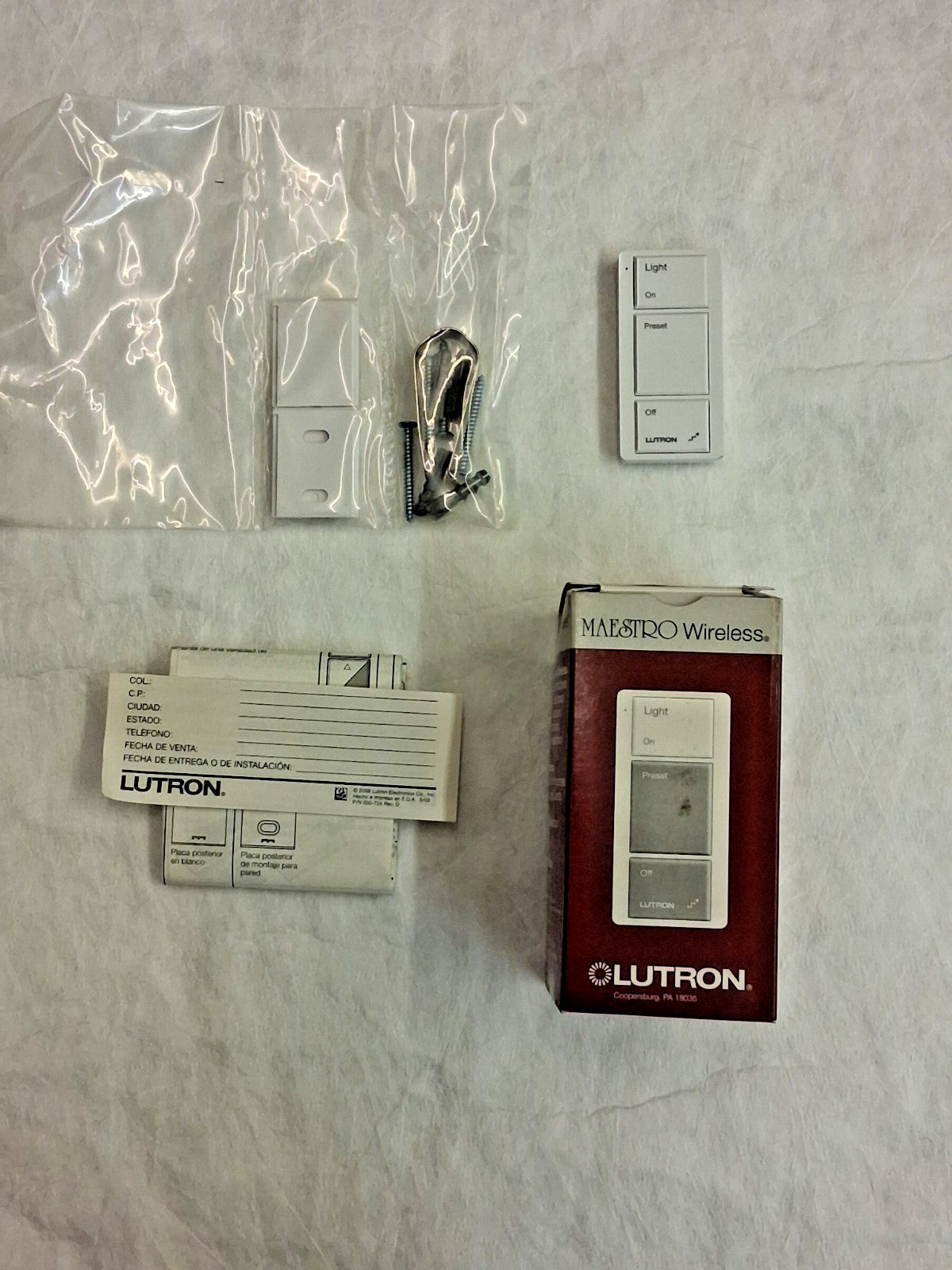 Lutron Maestro Pico Wireless Controller MRF2-3B-L-WH