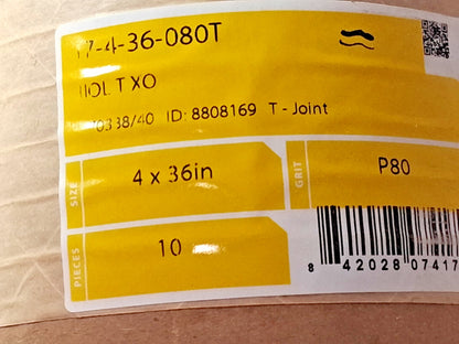 Mirka Sanding Belts Hiolit X QTY10 4" W 24" L 80 Grit 57-4-24-080T