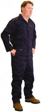 Stanco Flame Resistant Coverall: Sz XL, Indura Ultra Soft Navy Blue FRI-681NB-XL
