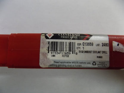 Cleveland C13659 31/32" 2480/927 Coolant Drill C13659