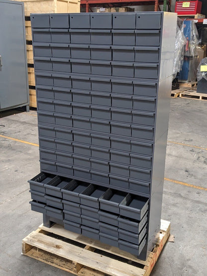Durham Bin Storage Cabinet 96 Drawer 62 x 34 x 12 Steel Gray 022-95