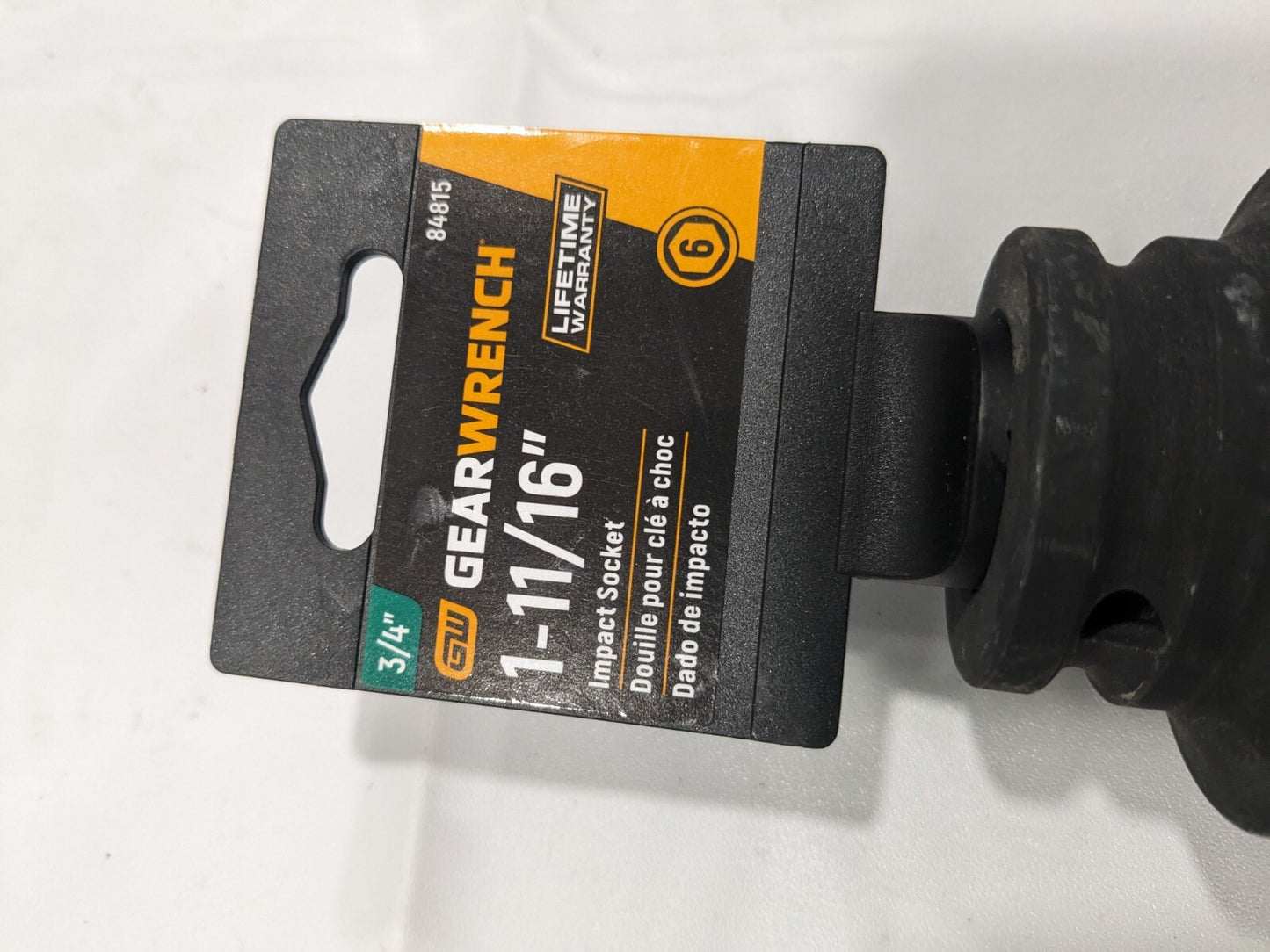GEARWRENCH Impact Socket: 3/4" Drive, 1-11/16" Socket, Hex Drive 84815