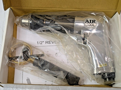 1/2" Pneumatic Reversible Air Drill Pistol Grip 800 RPM SM-704