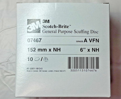 3M Aluminum Oxide Deburring Discs 6" Diam QTY 10 07467
