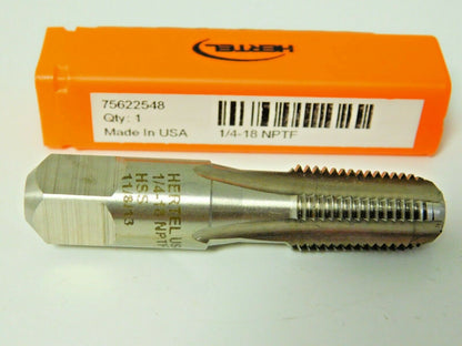 Hertel Standard Pipe Tap HSS 1/4-18 NPTF  2-7/16" OAL 4FL 75622548