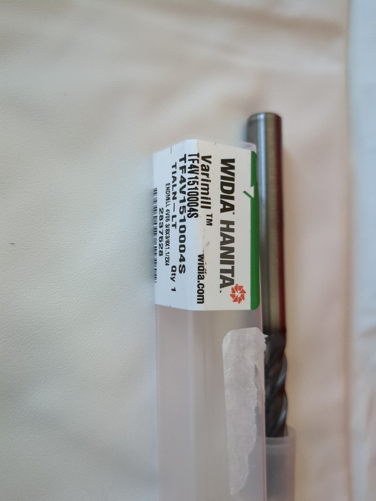 Widia Hanita Square End Mill 3/8" Dia 1-1/2"LOC 4 Flute Carbide TF4V1510004S