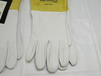 Anchor Capeskin Welding Gloves, Large, White/Tan, 4" Gauntlet Qty 2 902-120