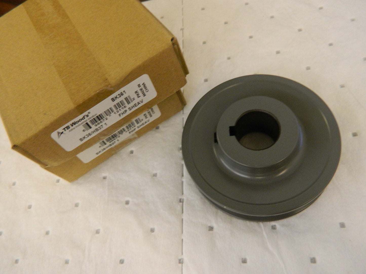 TB WOOD'S 1" Bore Diam 3-3/4" OD 3pk Finished Bore Single Groove Sheave BK361
