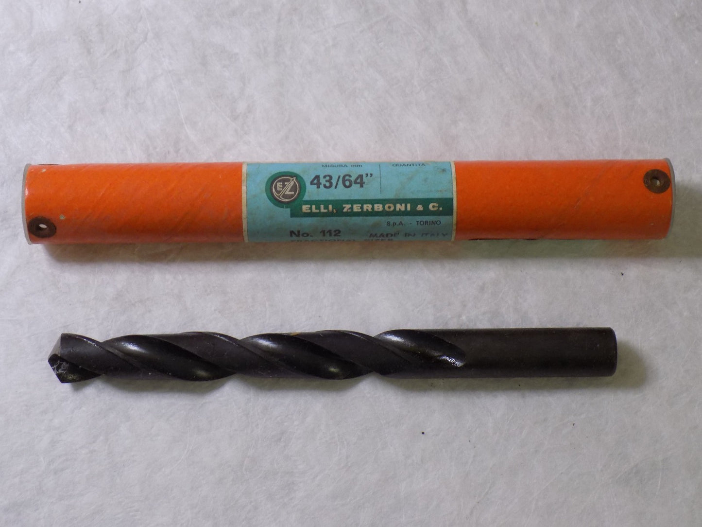 Elli Zerboni & C. #112 01180439 Jobber Drill HSS 43/64" 118º Pt Angle Lot of 4