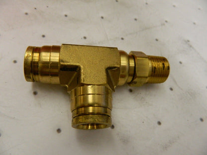 Parker qty10  1/2" Tube Union Tee, 3/8 NPTF, Brass BD-P00077