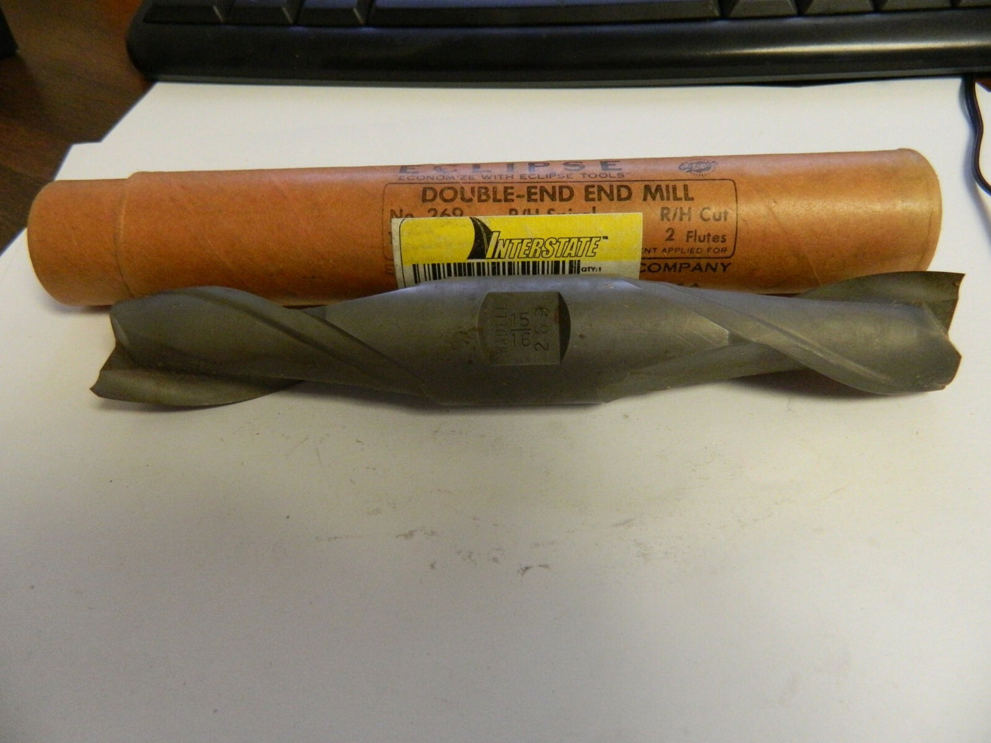 Interstate Eclipse 15/16" 1-5/8" Length of Cut, 2FL Double End Mill  QTY 2