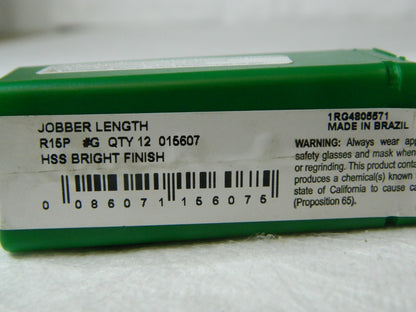 Precision Twist Drill HSS Jobber Drill Letter G 118° 4-1/8" OAL Qty 12 0156