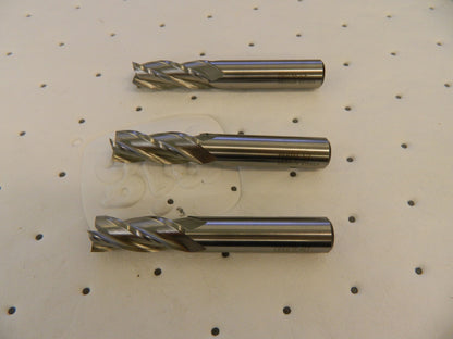 HERTEL Square End Mill qty3 : 1/2 Dia, 1-1/4 LOC, 4 Flutes, Cobalt E2039032