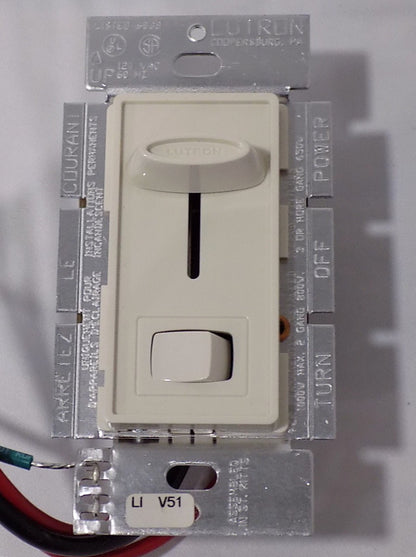 Lutron S-103P-LA Skylark 1000W 3-Way Preset Dimmer Switch Light Almond