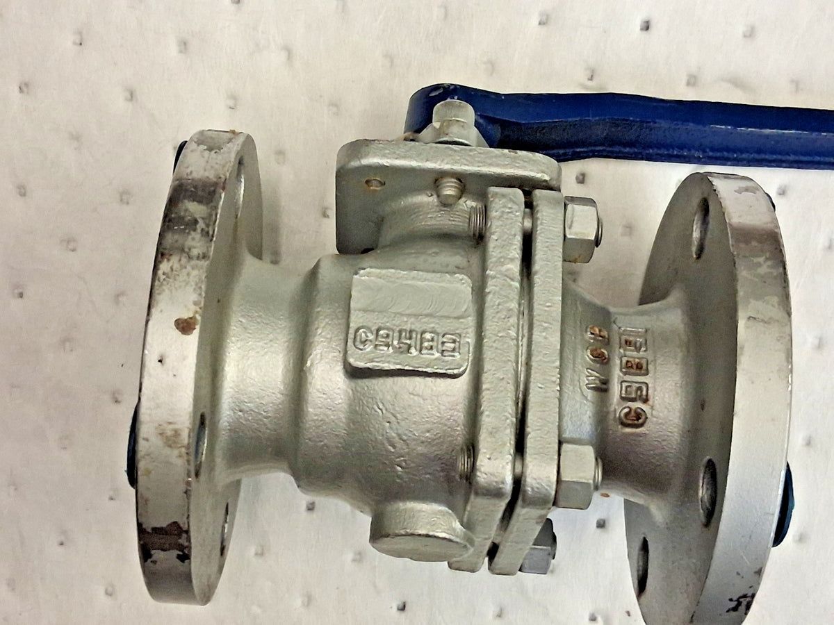 Pro 2" Stainless Steel Ball Valve 2 Piece Full Port Flanged Connection C9483