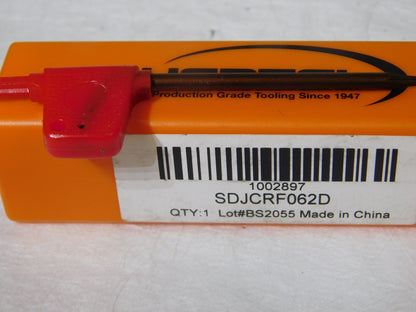 Hertel Indexible Turning Toolholder 3/8” x 3/8” Shank RH 6” OAL SDJCRF062D