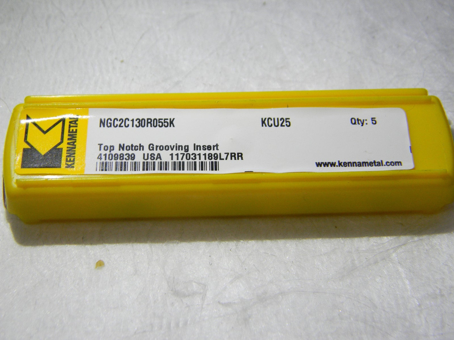 Kennametal Carbide Grooving Inserts NGC2C130R055K Grade KCU25 Qty 5 4109839