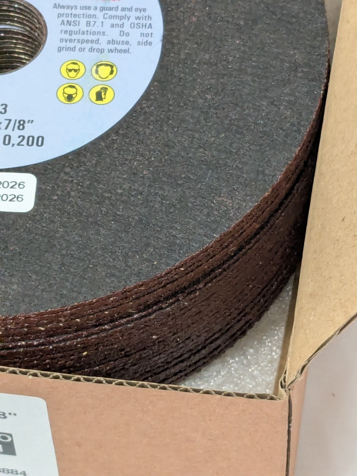Cutoff Wheel: Type 1 (01/41), 6" Dia, 0.0450" Thick, 7/8" Hole Box of 25 BD3043