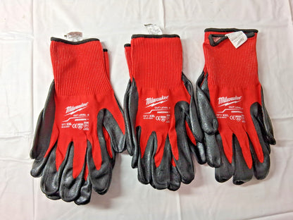 Milwaukee Tool Cut-Resistant Gloves QTY3 Size 2XL 48-22-8934