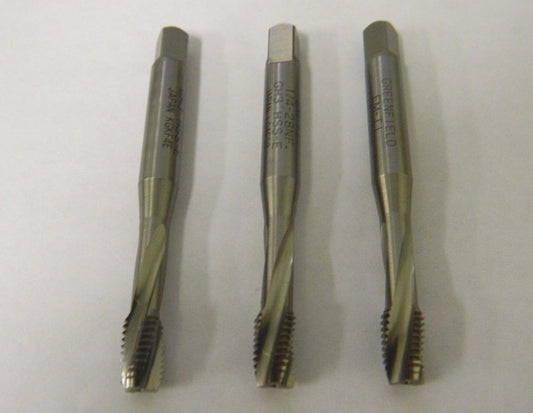 Widia GTD Bottoming Taps 1/4"-28 3FL H3 Spiral Flute QTY 3 87614