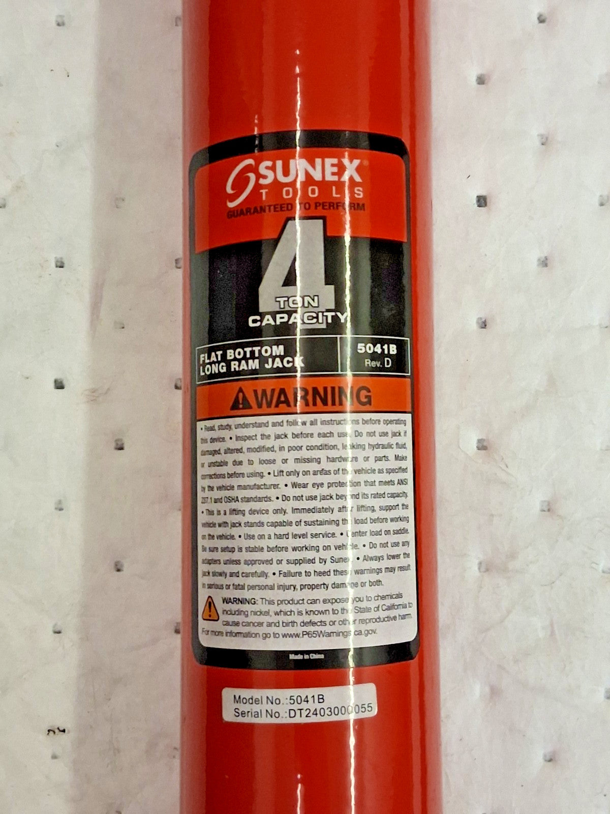 Sunex Tools 4Ton Capacity Bottle Jack 5041B