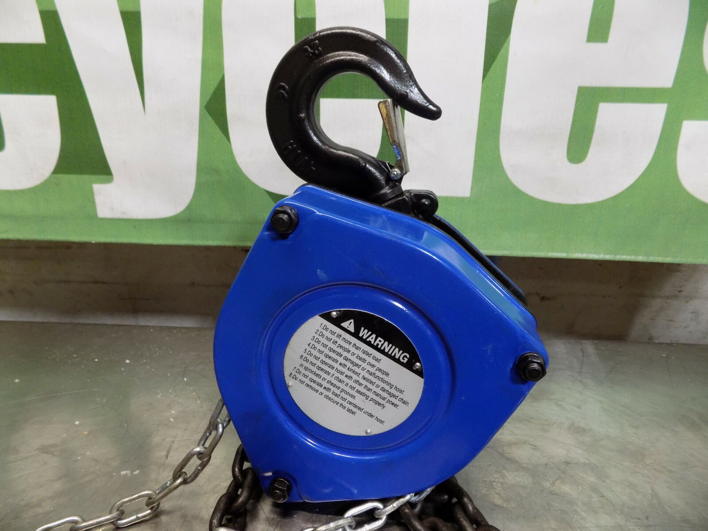 WorkSmart Manual Hand Operated Chain Hoist 4000 lb Capacity 20 ft Lift
