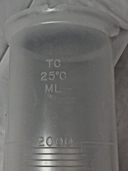 Bel-Art Polypropylene Graduated Cylinder 2000 mL Capacity 284612000