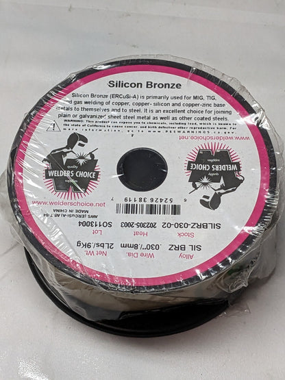 WELDER'S CHOICE MIG Welding Wire ERCuSi-A, 0.0300" Dia, Silicon Bronze