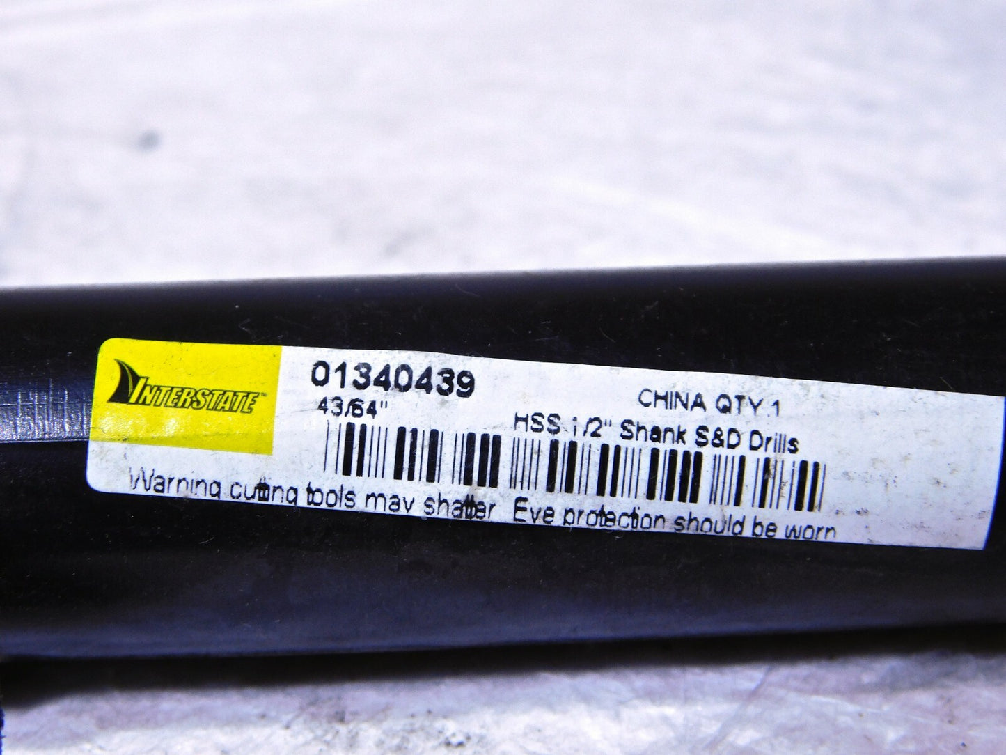 Interstate HSS S&D Reduced Shank Drill Bit 43/64 Dia 6"OAL Qty-2  01340439