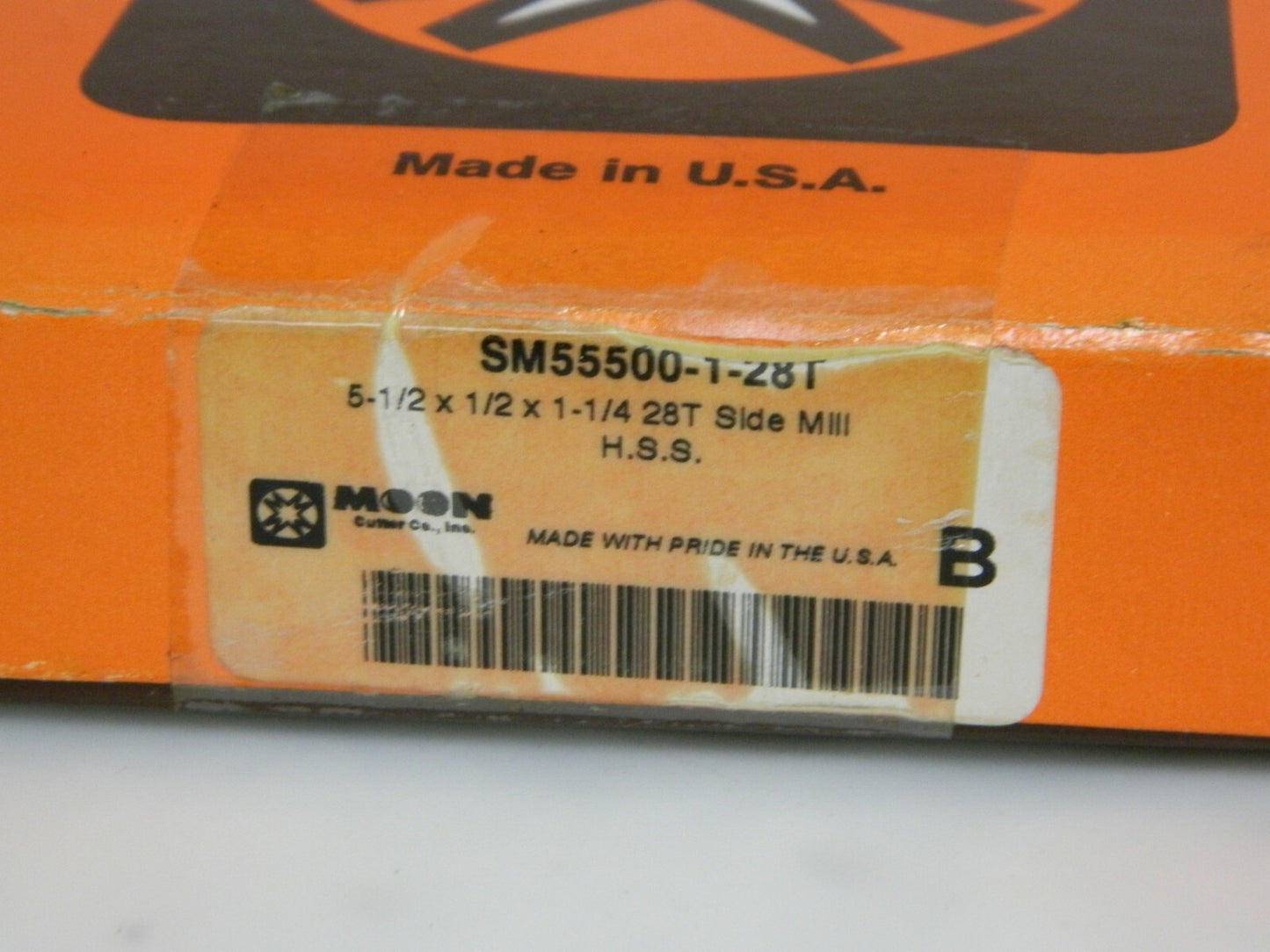 Moon Cutter Side Mill Cutter 5-1/2" x 1/2" x 1-1/4" HSS 28T SM555