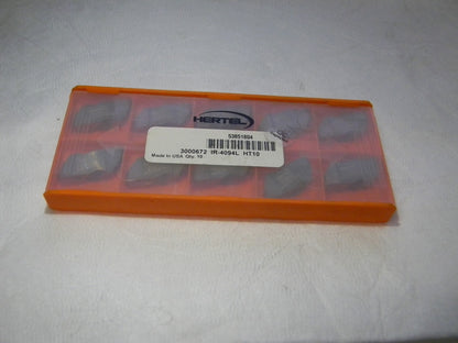 Hertel Carbide Double Grooving Inserts IR-4094L Grade HT10 Qty 10 3000672