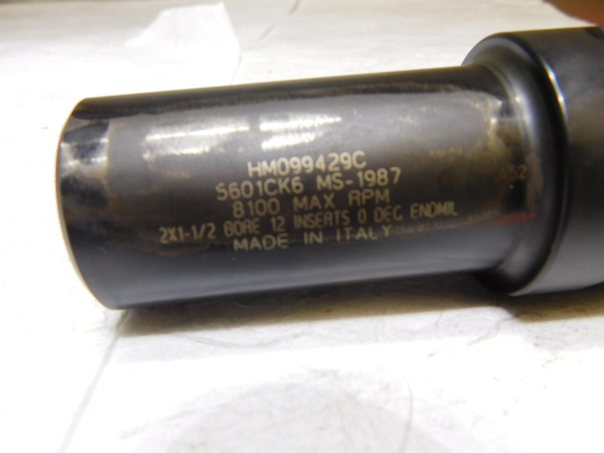 Hertel Helical End Mill 2 Dia x1-1/2 Bore 0º 3Fl 6 OAL 1.5" Shk Dia HM099429C