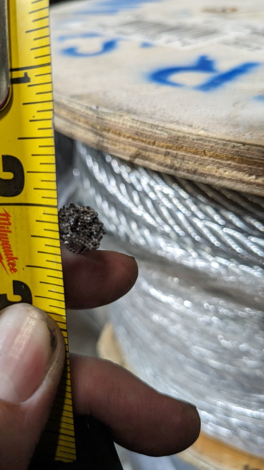 LIFT-ALL 3/8 Diameter Hoisting Wire Rope 13k Lb Breaking Strength 6 x 37 IWRC
