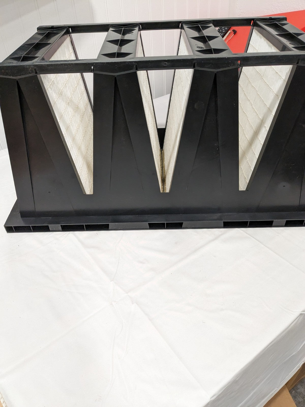 PRO-SOURCE Pleated Air Filter: V-Bank Mini-Pleat, MERV 16 PRO40093-P